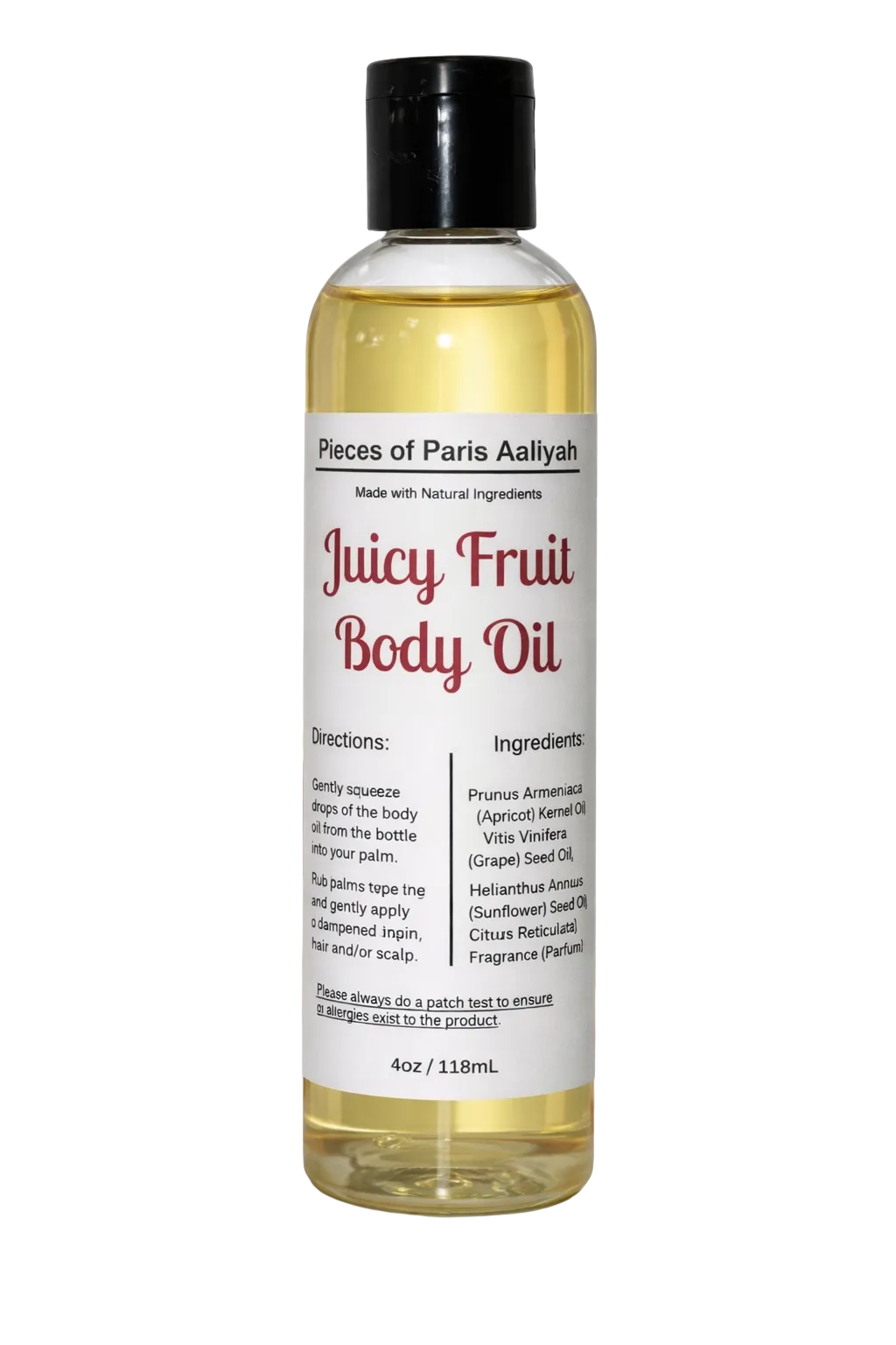 Juicy Fruit Body Glow Oil – Pieces Of Paris Aaliyah, LLC
